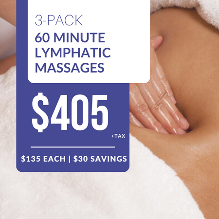 3 PACK | 60 Minute Lymphatic Massages