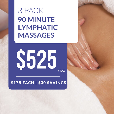 3 PACK | 90 Minute Lymphatic Massages