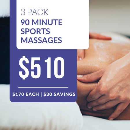 3 PACK | 90 Minute Sports Massages