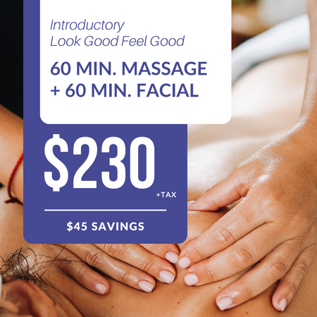 Introductory 60 Min. Massage + 60 Min. Facial